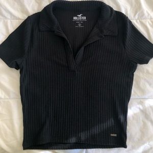 Hollister cropped v neck baby tee size small